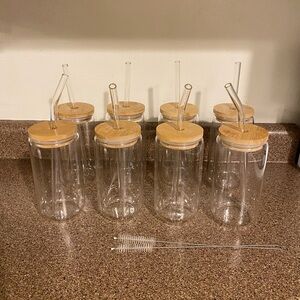 16oz glass can cups
